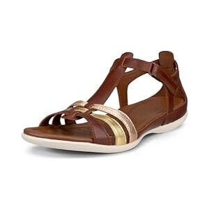 Ecco Flash Gladiator-Sandale mit T-Riemen für Damen, Nerz/Gold/gehämmerte Bronze, 35/35.5 EU Ecco Flash Gladiator-Sandale mit T-Riemen für Damen, Nerz/Gold/gehämmerte Bronze, 35/35.5 EU