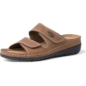 Tamaris Damen Hausschuh mit Keilabsatz Leder, beige, 41 EU Tamaris Damen Hausschuh mit Keilabsatz Leder, beige, 41 EU