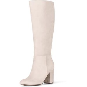 Amazon Damen Stiefel mit hohem Absatz, Graues Wildlederimitat, 38.5 EU Amazon Damen Stiefel mit hohem Absatz, Graues Wildlederimitat, 38.5 EU