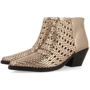 GIOSEPPO Cowboy-Stiefel, geflochten, mit Absatz, Crawford-Leder, Bleifarben, 40 EU GIOSEPPO Cowboy-Stiefel, geflochten, mit Absatz, Crawford-Leder, Bleifarben, 40 EU