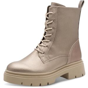MARCO TOZZI Damen Stiefeletten zum Schnüren mit Reißverschluss Vegan, Gold (Platinum), 40 EU MARCO TOZZI Damen Stiefeletten zum Schnüren mit Reißverschluss Vegan, Gold (Platinum), 40 EU
