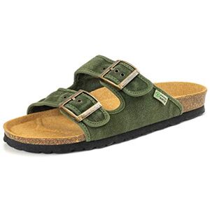 Natural World Eco 7001E Dyed Fabric Vegan Sandals for Men and Women Green Color Natural World Eco 7001E Dyed Fabric Vegan Sandals for Men and Women Green Color