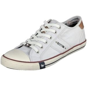 MUSTANG Herren Sneaker Schnürschuhe Canvas 4058-310, Größe:43 EU, Farbe:Weiß MUSTANG Herren Sneaker Schnürschuhe Canvas 4058-310, Größe:43 EU, Farbe:Weiß