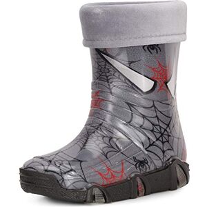Ladeheid Kinder Mädchen Jungen Gummistiefel Gefüttert Swk40 (Dunkelgrau Spinnen 40, 21/22 EU) Ladeheid Kinder Mädchen Jungen Gummistiefel Gefüttert Swk40 (Dunkelgrau Spinnen 40, 21/22 EU)