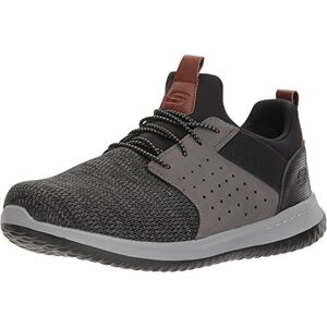 Skechers Herren Delson Camben Sneaker, Black Gray Mesh W Synthetic, 45.5 EU Skechers Herren Delson Camben Sneaker, Black Gray Mesh W Synthetic, 45.5 EU