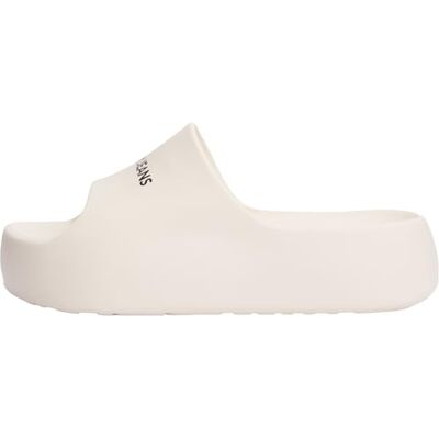 Tommy Jeans Damen Badeschuhe Flatform Pool Slide Klobig, Elfenbein (Newsprint), 41/42 Tommy Jeans Damen Badeschuhe Flatform Pool Slide Klobig, Elfenbein (Newsprint), 41/42