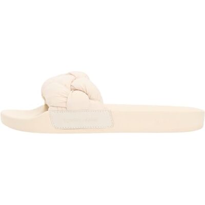 Tommy Jeans Damen Badeschuhe Braided Slides mit geflochtenem Riemen, Elfenbein (Newsprint), 41 Tommy Jeans Damen Badeschuhe Braided Slides mit geflochtenem Riemen, Elfenbein (Newsprint), 41