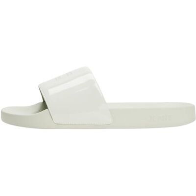 Tommy Jeans Damen Badeschuhe Flag mit Logo, Grün (Misty Sage), 36 Tommy Jeans Damen Badeschuhe Flag mit Logo, Grün (Misty Sage), 36