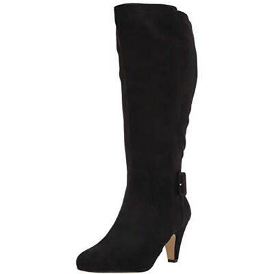 Bella Vita Damen Troy II Plus Dress Wide Calf Boot Kniehohe Stiefel, Schwarzes Wildleder, 44 EU Bella Vita Damen Troy II Plus Dress Wide Calf Boot Kniehohe Stiefel, Schwarzes Wildleder, 44 EU