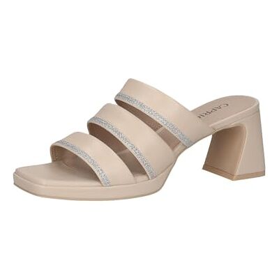CAPRICE Damen Pantoletten aus Leder mit Absatz, Cremefarben (Offwhite Nappa), 39 EU CAPRICE Damen Pantoletten aus Leder mit Absatz, Cremefarben (Offwhite Nappa), 39 EU