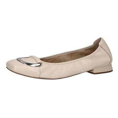 CAPRICE Damen Ballerinas aus Leder Elegant, Beige (Ecru Perl.Deer), 39 EU CAPRICE Damen Ballerinas aus Leder Elegant, Beige (Ecru Perl.Deer), 39 EU