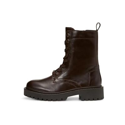 Marc O' Polo Marc OߴPolo Damen Stiefeletten zum Schnüren aus Leder mit Reißverschluss, Braun (Dark Brown), 42 Marc O' Polo Marc OߴPolo Damen Stiefeletten zum Schnüren aus Leder mit Reißverschluss, Braun (Dark Brown), 42