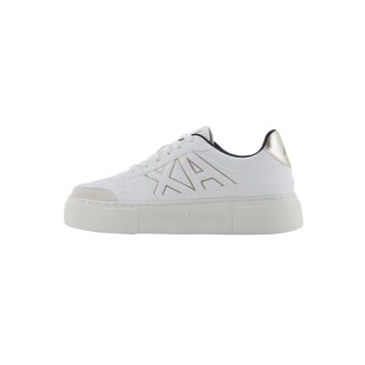 Armani Exchange Women Kurt, Low Cut, Platform Sole, Colour Contrasts Sneaker White 35 Armani Exchange Women Kurt, Low Cut, Platform Sole, Colour Contrasts Sneaker White 35