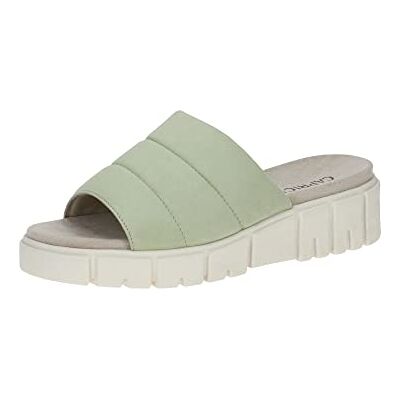 CAPRICE Leder Pantolette Flach Grün 27254 CAPRICE Leder Pantolette Flach Grün 27254