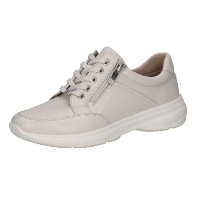 CAPRICE Damen Sneaker flach aus Leder mit Reißverschluss, Cremefarben (Offwhite Nappa), 39 EU CAPRICE Damen Sneaker flach aus Leder mit Reißverschluss, Cremefarben (Offwhite Nappa), 39 EU