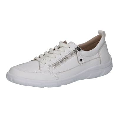 CAPRICE Damen Sneaker flach aus Leder Low Top, Weiß (White Nappa), 36 EU CAPRICE Damen Sneaker flach aus Leder Low Top, Weiß (White Nappa), 36 EU