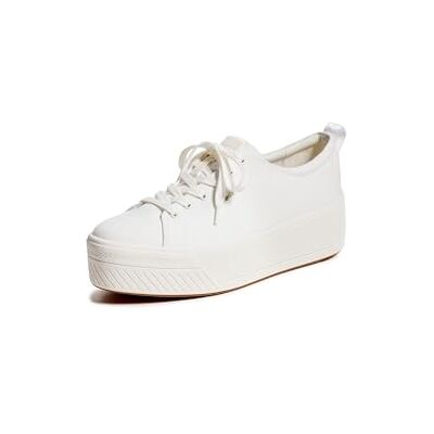 Keds Damen Skyler Schnürschuh Sneaker, weißes Leinen, 39 EU Keds Damen Skyler Schnürschuh Sneaker, weißes Leinen, 39 EU