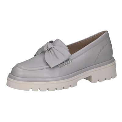 CAPRICE Damen Slipper aus Leder mit Schleife, Grau (Lt.Blue Perl), 38 EU CAPRICE Damen Slipper aus Leder mit Schleife, Grau (Lt.Blue Perl), 38 EU