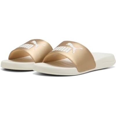 Puma Damen Popcat 20 Metallic Glam Slide Sandal, Gold-Warm White, 42 EU Puma Damen Popcat 20 Metallic Glam Slide Sandal, Gold-Warm White, 42 EU