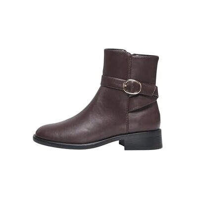 ONLY Damen Onlbenni-2 Buckle Boot, Brown Stone, 37 EU ONLY Damen Onlbenni-2 Buckle Boot, Brown Stone, 37 EU
