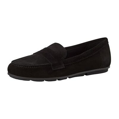 Tamaris Damen Loafer flach Leder, schwarz, 38 EU Tamaris Damen Loafer flach Leder, schwarz, 38 EU
