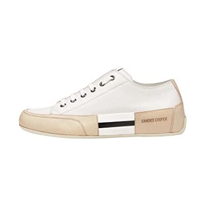 Candice Cooper Rock Patch S-Sneakers aus Leder in Vintage-Optik, weiß 34 Candice Cooper Rock Patch S-Sneakers aus Leder in Vintage-Optik, weiß 34
