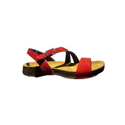 ART Damen 1045 I Breathe Flache Sandale, rot, 37 EU ART Damen 1045 I Breathe Flache Sandale, rot, 37 EU