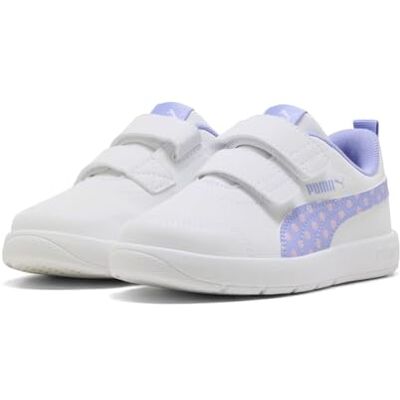 Puma Courtflex V3 Dotty V PS Sneaker, weiß-intensiver Lavendel-Pink Shimmer, Größe 35, White Intense Lavender Pink Shimmer, 2 UK Child Puma Courtflex V3 Dotty V PS Sneaker, weiß-intensiver Lavendel-Pink Shimmer, Größe 35, White Intense Lavender Pink Shimmer, 2 UK Child