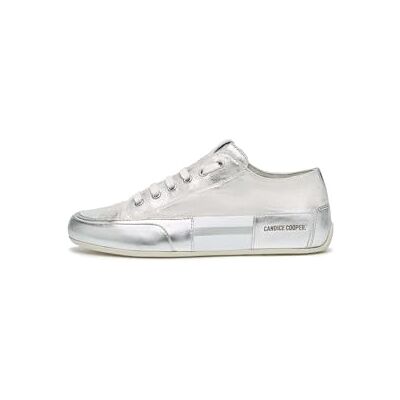 Candice Cooper Rock Patch S-Sneakers aus Leder, Silber 44 Candice Cooper Rock Patch S-Sneakers aus Leder, Silber 44