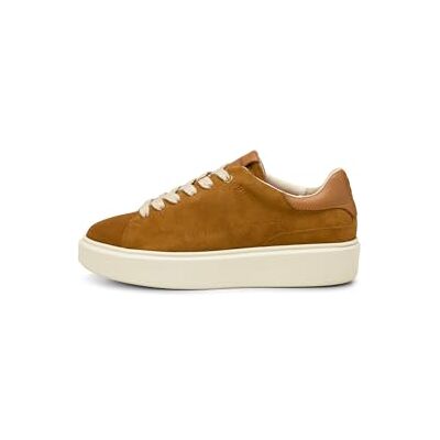 Marc O' Polo Marc OߴPolo Damen Plateau Sneaker aus Veloursleder zum Schnüren, Braun (Caramel), 37 Marc O' Polo Marc OߴPolo Damen Plateau Sneaker aus Veloursleder zum Schnüren, Braun (Caramel), 37