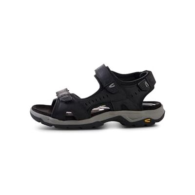 camel active Herren Ledersandale mit profilierter TPR Sohle Schwarz, menswear-44 camel active Herren Ledersandale mit profilierter TPR Sohle Schwarz, menswear-44