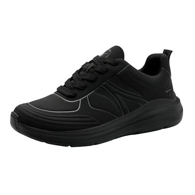 Tamaris Comfort Damen Sneaker flach mit Chunky-Sohle Vegan, Schwarz (Black), 39 EU Tamaris Comfort Damen Sneaker flach mit Chunky-Sohle Vegan, Schwarz (Black), 39 EU