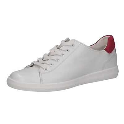 CAPRICE Damen Sneaker flach aus Leder Low Top, Weiß (White/Pink), 37 EU CAPRICE Damen Sneaker flach aus Leder Low Top, Weiß (White/Pink), 37 EU