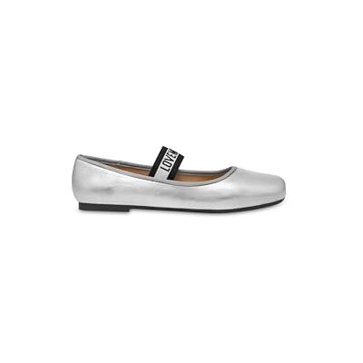 Love Moschino Damen Polja11071g0mif090240 Ballerinas, Silber/schwarz, 40 EU Love Moschino Damen Polja11071g0mif090240 Ballerinas, Silber/schwarz, 40 EU