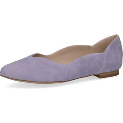 CAPRICE Damen Ballerinas aus Leder Elegant, Lila (Lavender Suede), 37 EU CAPRICE Damen Ballerinas aus Leder Elegant, Lila (Lavender Suede), 37 EU