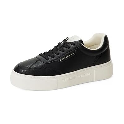 Armani Exchange Women Kurt, Low Cut, Platform Sole Sneaker Black 35 Armani Exchange Women Kurt, Low Cut, Platform Sole Sneaker Black 35