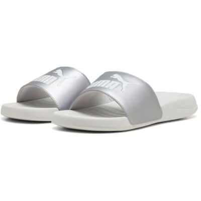 Puma Damen Popcat 20 Metallic Glam Slide Sandal, Silber-Feather Gray, 37 EU Puma Damen Popcat 20 Metallic Glam Slide Sandal, Silber-Feather Gray, 37 EU