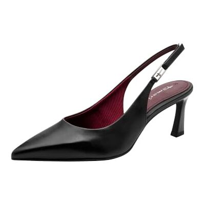 Tamaris Damen Slings mit Stilettoabsatz, schwarz (Black Leather),39 Tamaris Damen Slings mit Stilettoabsatz, schwarz (Black Leather),39