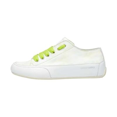 Candice Cooper Rock Chic S-Sneakers aus gepufftem Leder, Weiß, Gelb Gelb, 35 EU Candice Cooper Rock Chic S-Sneakers aus gepufftem Leder, Weiß, Gelb Gelb, 35 EU