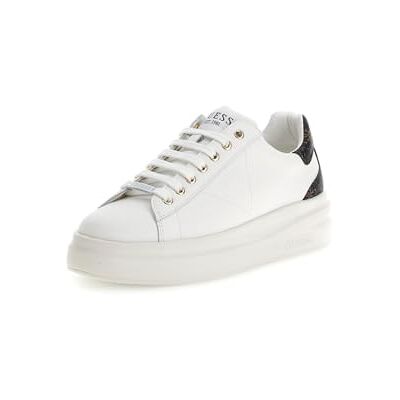 Guess Damen Elbina Sneaker, White Brown, 40 EU Guess Damen Elbina Sneaker, White Brown, 40 EU