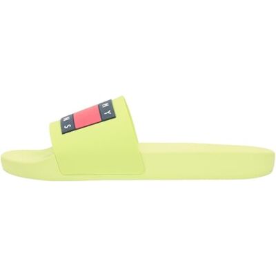 Tommy Jeans Herren Badeschuhe Pool Slide Essential Badelatschen, Grün (Lime Essence), 42 Tommy Jeans Herren Badeschuhe Pool Slide Essential Badelatschen, Grün (Lime Essence), 42