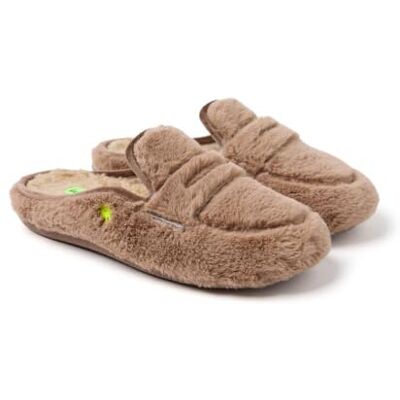 HOT POTATOES Harrietta Hausschuhe für Damen, Taupe, 37 EU HOT POTATOES Harrietta Hausschuhe für Damen, Taupe, 37 EU