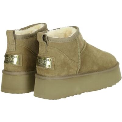 OOG, GENERATION OOG Damen Leder Schlupfstiefel Winter Boots Schneestiefel Outdoor rutschfest Winterschuhe Warm Gefüttert (OB5888Green, Numeric_37) OOG, GENERATION OOG Damen Leder Schlupfstiefel Winter Boots Schneestiefel Outdoor rutschfest Winterschuhe Warm Gefüttert (OB5888Green, Numeric_37)