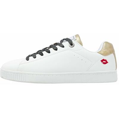British Knights Damen Mist Sneaker, Weiss/goldfarben/Lippen, 40 EU British Knights Damen Mist Sneaker, Weiss/goldfarben/Lippen, 40 EU