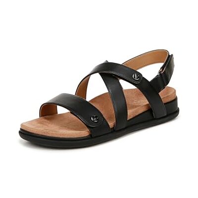 Vionic Damen Sandalen Zypressenschuhe mit Fußgewölbeunterstützung, Schwarzes Leder, 37.5 EU Vionic Damen Sandalen Zypressenschuhe mit Fußgewölbeunterstützung, Schwarzes Leder, 37.5 EU
