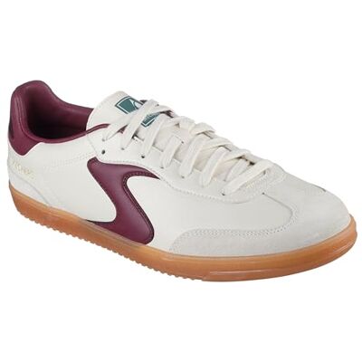 Skechers Herren Hotshot Pyke Turnschuhe, Natural Duraleather/Suede/Burgundy Trim, 41 EU Skechers Herren Hotshot Pyke Turnschuhe, Natural Duraleather/Suede/Burgundy Trim, 41 EU