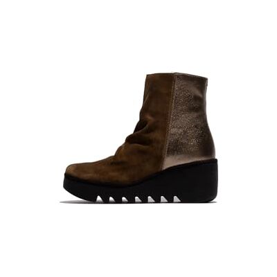FLY London Damen BAAN538FLY Fashion Boot, Elephant/DK. Gold, 35 EU FLY London Damen BAAN538FLY Fashion Boot, Elephant/DK. Gold, 35 EU