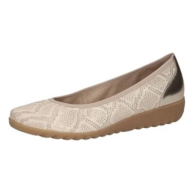CAPRICE Damen Ballerinas aus Leder mit Keilabsatz, Gold (Lt.Gold Comb), 39 EU CAPRICE Damen Ballerinas aus Leder mit Keilabsatz, Gold (Lt.Gold Comb), 39 EU