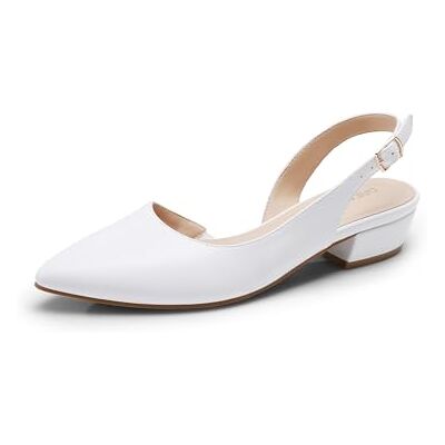DREAM PAIRS Slingback Ballerinas Kleiderschuhe Pumps Niedrige Blockabsätze, spitze Zehen, verstellbarer Schnallen-Slingback, rutschfeste Außensohle für Damen DREAM PAIRS Slingback Ballerinas Kleiderschuhe Pumps Niedrige Blockabsätze, spitze Zehen, verstellbarer Schnallen-Slingback, rutschfeste Außensohle für Damen