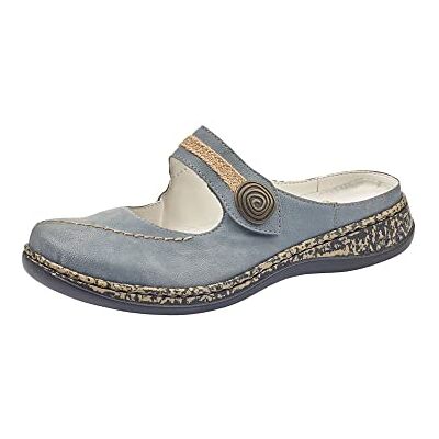 Rieker Damen 46391 Clogs, Blau Jeans 14, 36 EU Rieker Damen 46391 Clogs, Blau Jeans 14, 36 EU